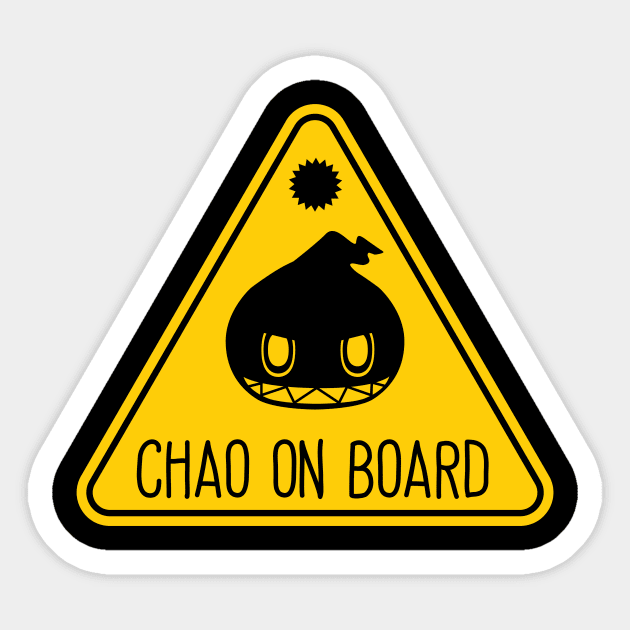 Chao on Board - Dark/Devil Sticker by crimmart